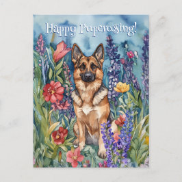 Posto de german shepherd - Cartão postal