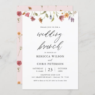 Posto Floral Elegante Convite Brunch