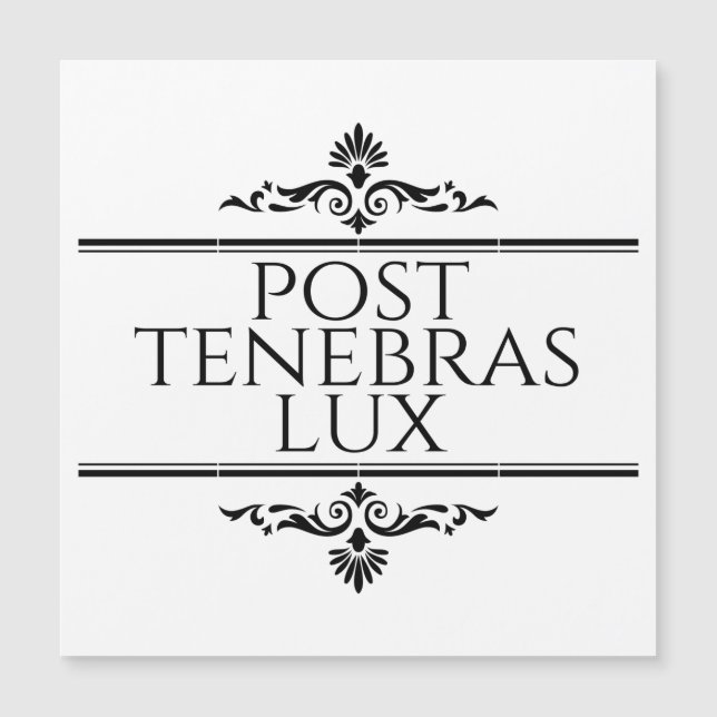 Posto Tenebras Lux (Frente)