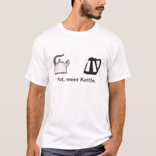 Pote, camisetas engraçadas da chaleira da reuniã