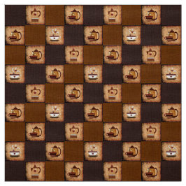 Pote de café e Tecido Russo de Copas