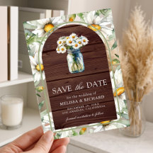 Pote de Pedra de Casamento com Margaridas Salve a 