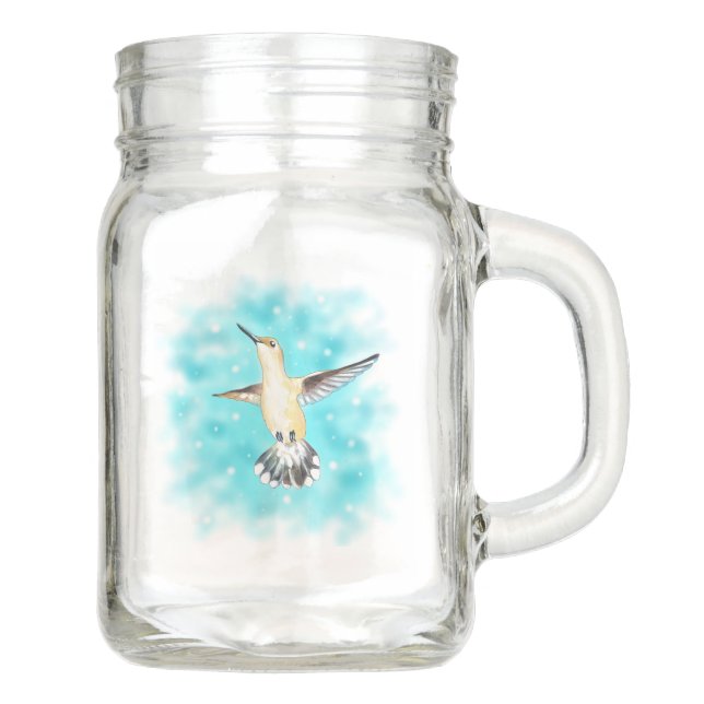 Pote De Vidro Mason Hummingbird Sky (Frente)