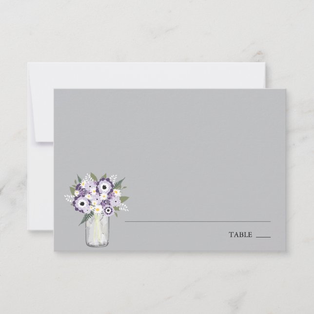 Pote de Vidro Mason Jardim Roxo | Cartão de Identi (Frente)