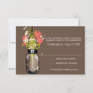 Pote de Vidro para RSVP e Flores Silvestres