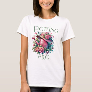 Potência A Água Rosa Pró Pode Jardinar T-Shirt Bra