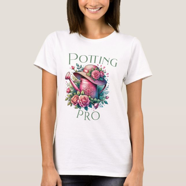 Potência A Água Rosa Pró Pode Jardinar T-Shirt Bra (Frente)