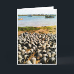 Potes de caranguejo no cartão vazio de Luzia do<br><div class="desc">Potes de caranguejo no papai noel Luzia,  cartão de cumprimentos vazio de Portugal</div>