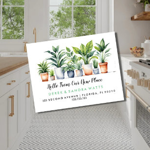 Potes de Planta Mudança de Folheto de Endereço   N