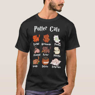 Potter Cats Harry Pawter Clássico T-Shirt