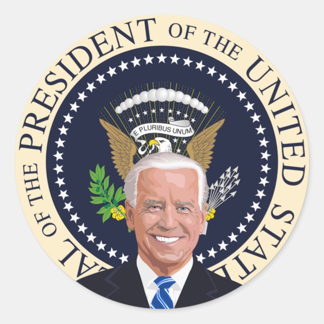potus joe biden, adesivos para veados presidenciai (Frente)