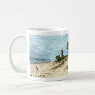 Pouca caneca de café de Michigan do farol do Sabl