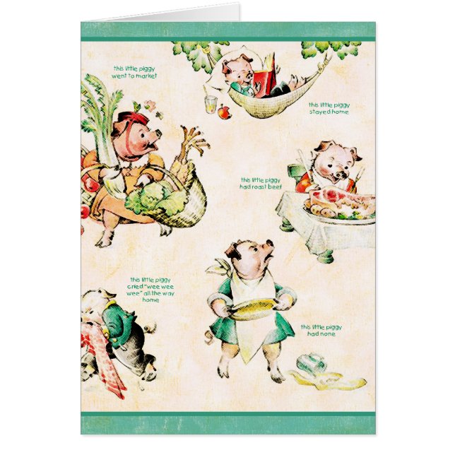 Pouco cartão de Piggies (Frente)