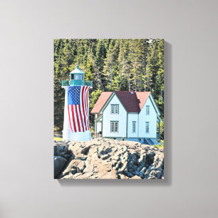 Pouco farol do rio, canvas de Maine