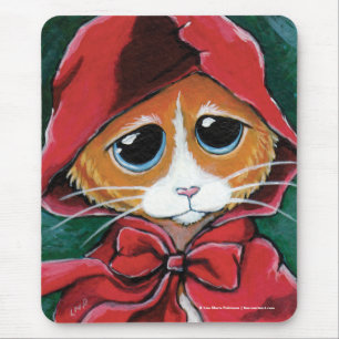 Pouco gato de gato malhado Mousepad do gengibre da