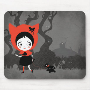 Pouco mousepad da capa de equitação vermelha