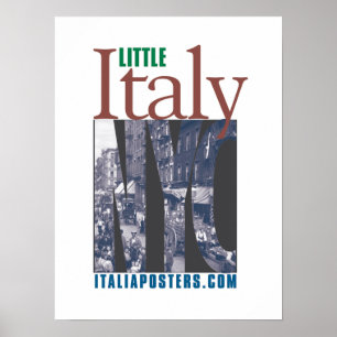 Pouco poster do logotipo da Nova Iorque de Italia
