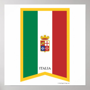 Pouco poster italiano da bandeira da Nova Iorque
