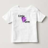 Pouco t-shirt roxo da criança da gema