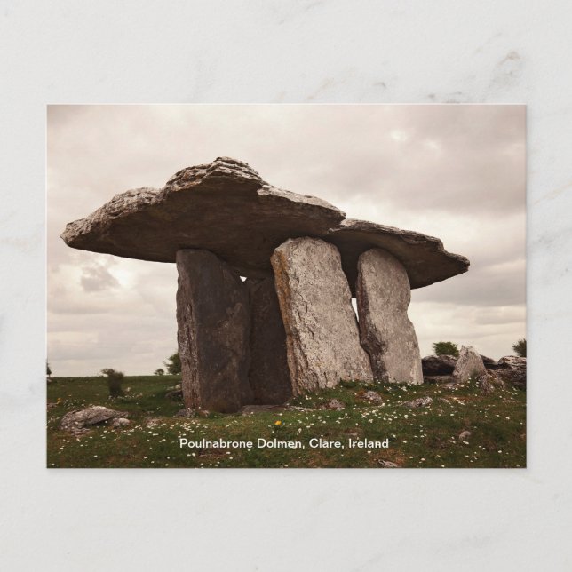 Poulnabrone Dolmen Portal Tomb Irlanda Cartão post (Frente)