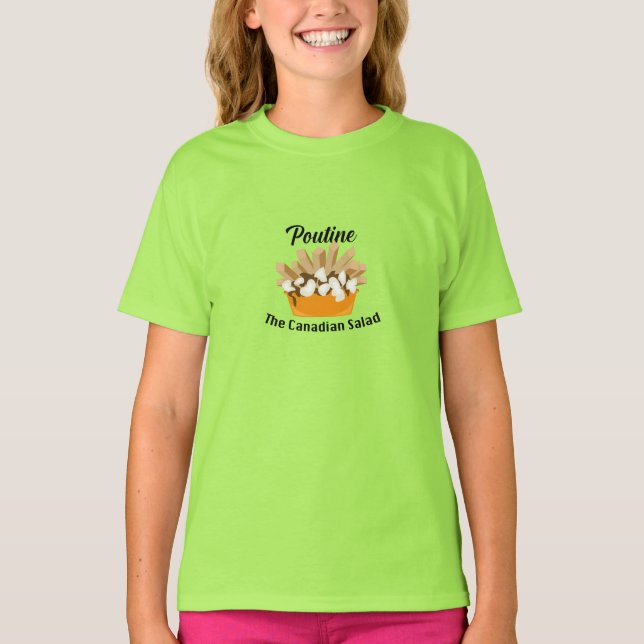 Poutine, A Salada Canadiana - Camisa Básica Para M (Frente)