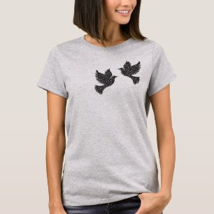 Povoações da Paz Camiseta Turtle Dove Design com