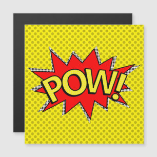 POW! Cartão Magnético Amarelo para o Livro de B