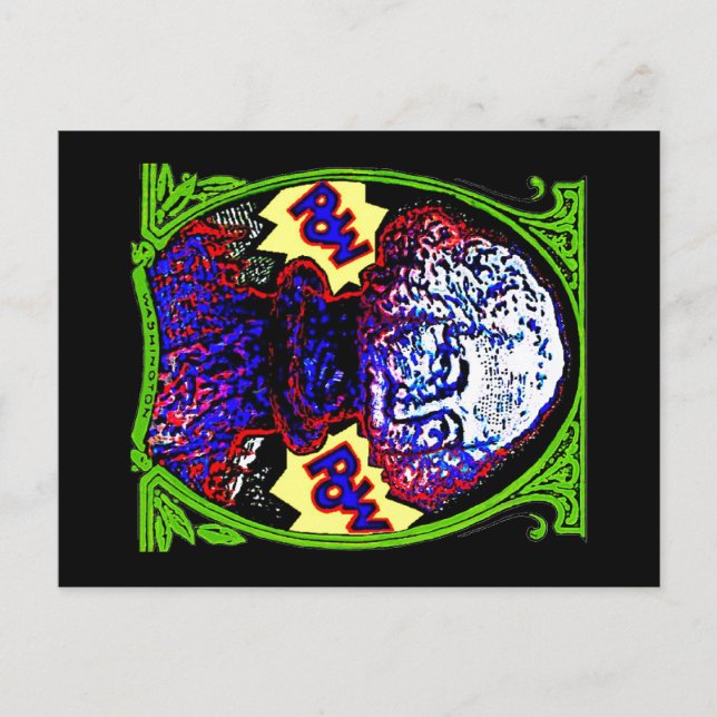 POW! Dinheiro explode CARTÃO POSTAL (Frente)