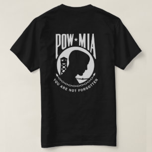 POW MIA Mens Camisa Preta 2