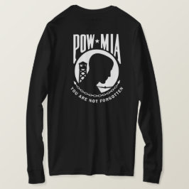 POW MIA Mens Camiseta Preta