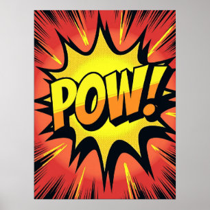POW! Poster de explosão de Pop de explosão em band