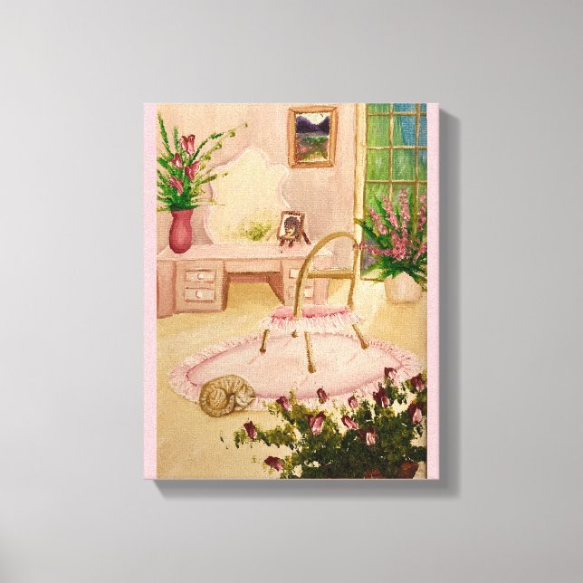 Powder Room Stretched Canvas Print (Frente)