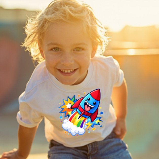 Power Pals™ Rocket Fun Toddler T-Shirt – Cute Spac (Criador carregado)