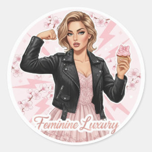 Power & Pink: Adesivo Feminino de Luxo Coquette