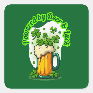 Powered by Beer St Patrick’s Day - Autocolante