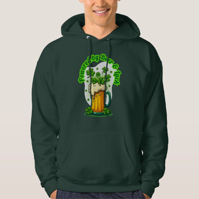 Powered by Beer St Patrick’s Day Shirt – moletom (Frente)