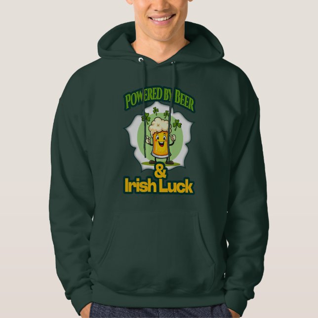 Powered by Beer St Patrick’s Day Shirt – Moletons (Frente)