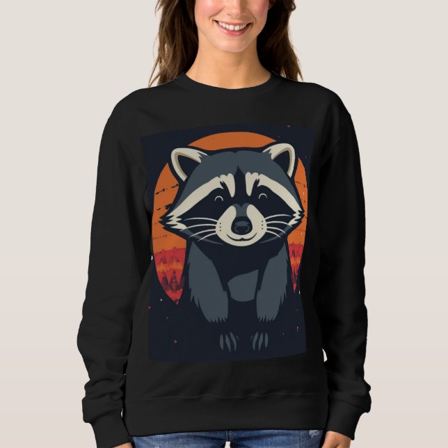 Powered by Cuteness and Raccoon Vibes. T-Shirt (Frente)