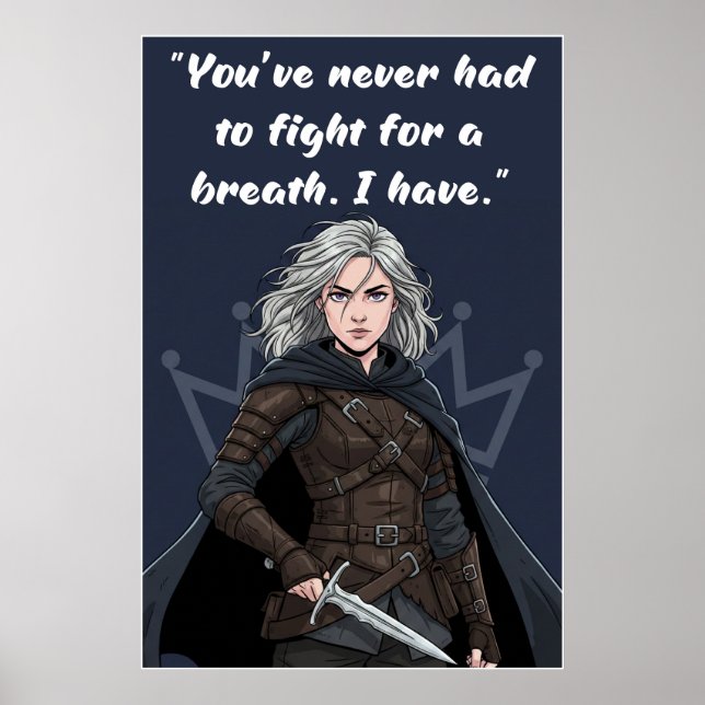 Powerless Book Quote Poster (Frente)