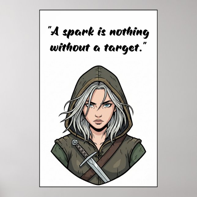 Powerless Book Quote Poster (Frente)