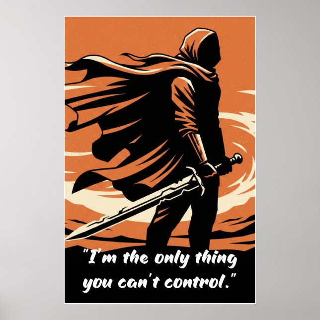 Powerless Book Quote Poster – You Can’t Control Me (Frente)