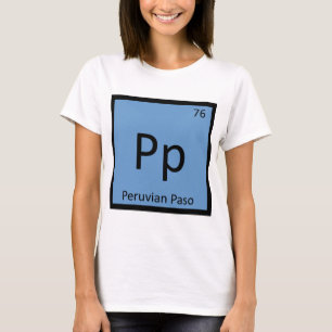 Pp - Camisa Símbolo do Elemento Químico Peruvian P