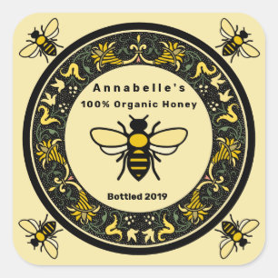 Praça da etiqueta de mel para o camarário vitorian