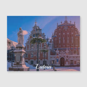 Praça da Prefeitura de Riga no inverno