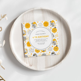 Praça de Aniversário do Twinkle Star Yellow E Cinz