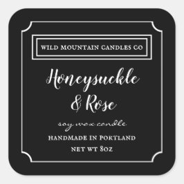 Praça de etiquetas Pretas e Brancas Personalizadas