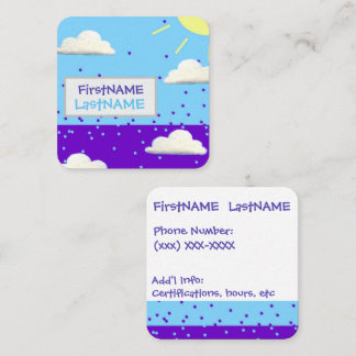 Praça do dia e da noite, Cartão de visita de 2,5"