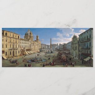 Praça Navona, convite do costume da arte de Roma