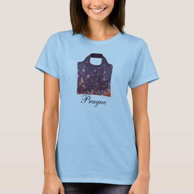 Praga de Flor Roxo Mulheres Deitar Camisa (Frente)