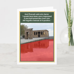 Praga do cartão engraçado AB-negativo do Passove